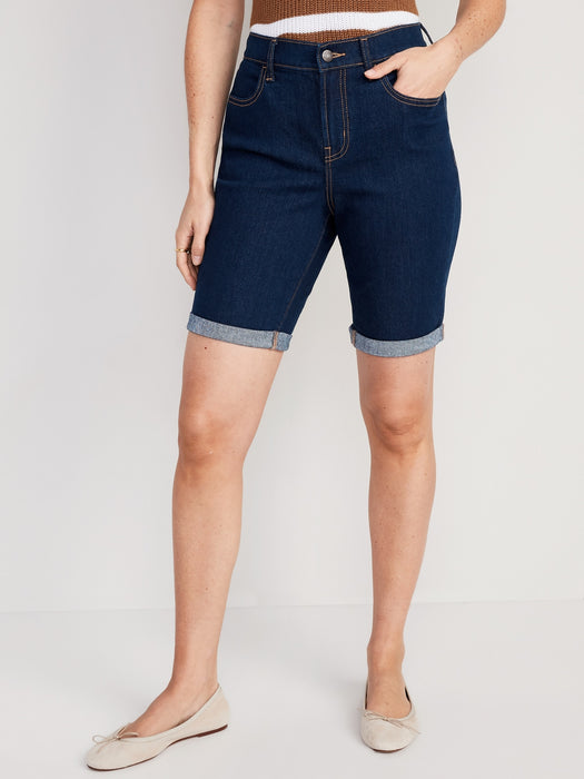 Mid-Rise Wow Jean Shorts for Women -- 9-inch inseam