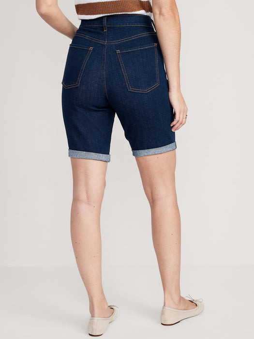 Mid-Rise Wow Jean Shorts for Women -- 9-inch inseam