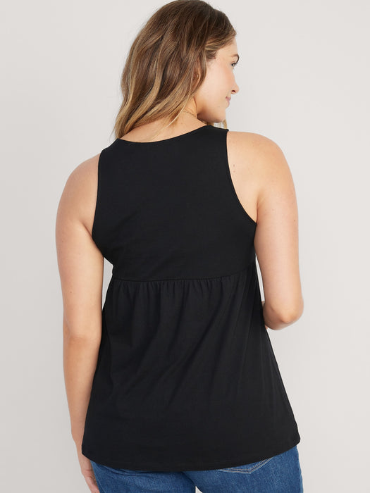 Maternity EveryWear Sleeveless Jersey Peplum Top