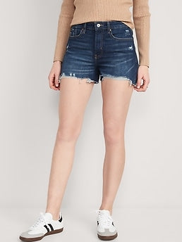 High-Waisted O.G. Straight Cut-Off Jean Shorts for Women -- 3-inch inseam