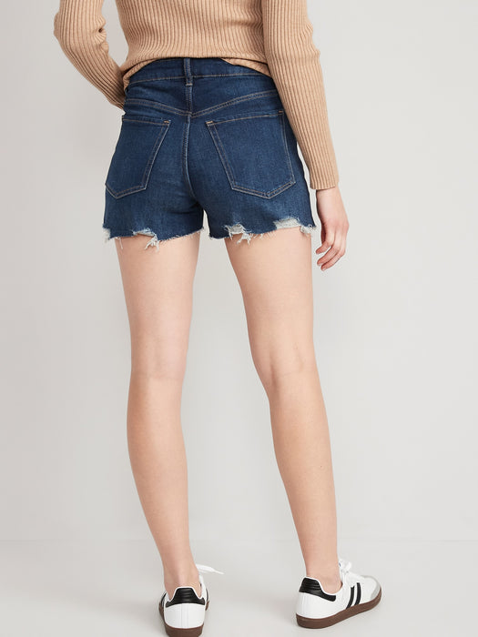 High-Waisted O.G. Straight Cut-Off Jean Shorts for Women -- 3-inch inseam