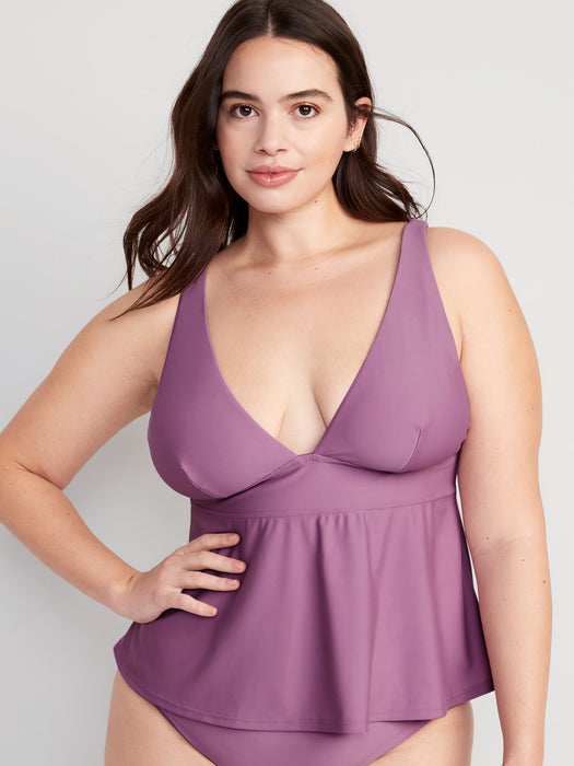V-Neck Swing Tankini Swim Top for Women