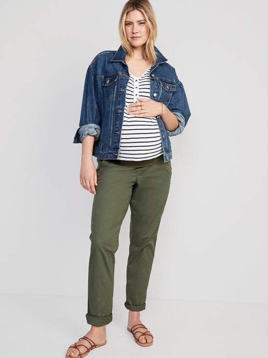 Maternity Rollover-Waist OGC Chino Pants