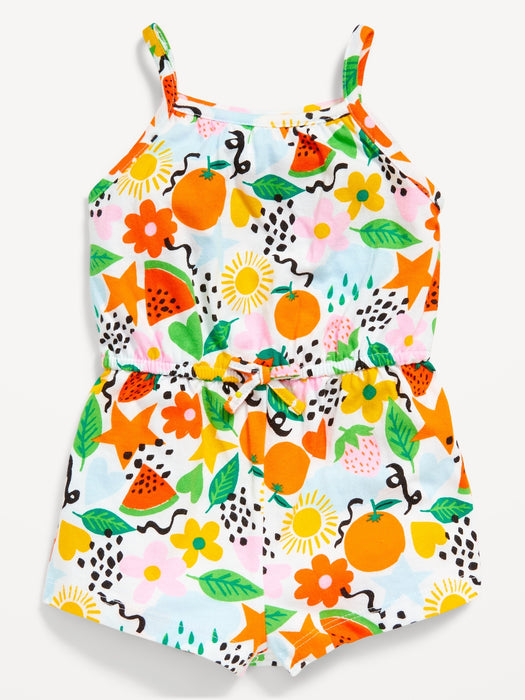 Printed Sleeveless Jersey-Knit Romper for Baby