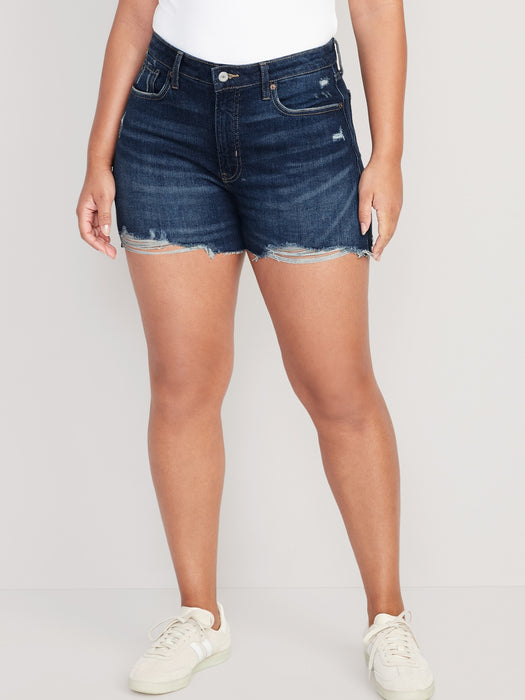 High-Waisted O.G. Straight Cut-Off Jean Shorts for Women -- 3-inch inseam