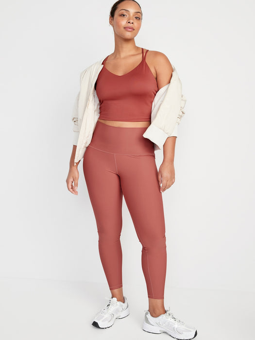 Light Support PowerPress Strappy Longline Sports Bra for Women XS-4X