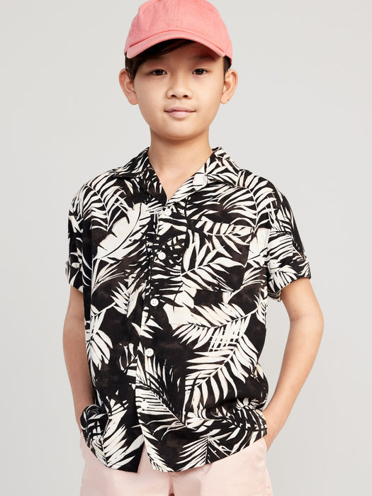 Short-Sleeve Printed Camp Shirt for Boys