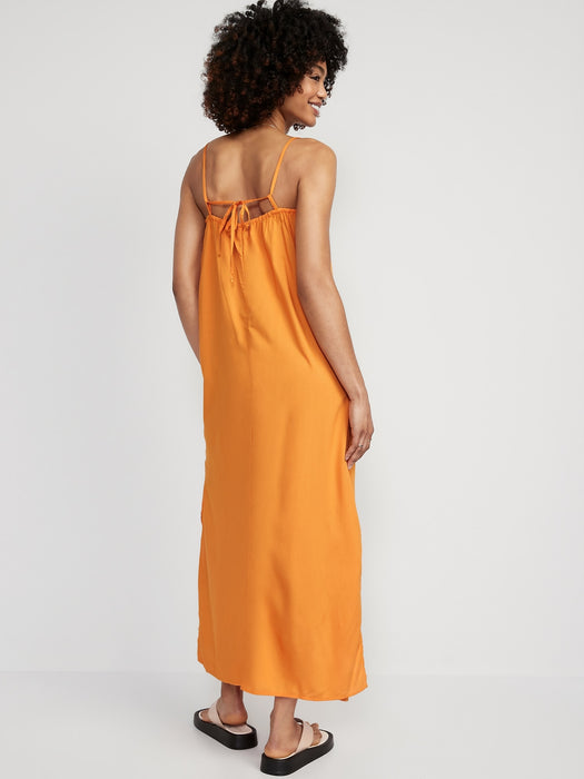 Tie-Back Maxi Slip Dress for Women
