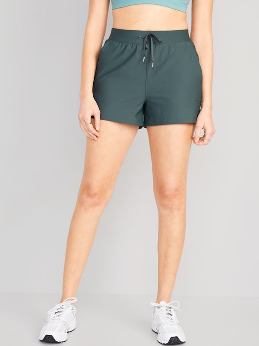 High-Waisted PowerSoft Performance Shorts for Women -- 3-inch inseam