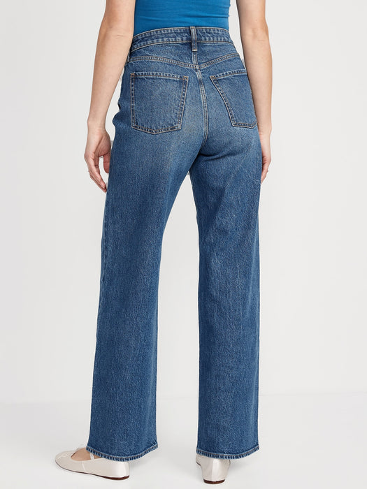 Curvy Extra High-Waisted Sky-Hi Wide-Leg Jeans for Women