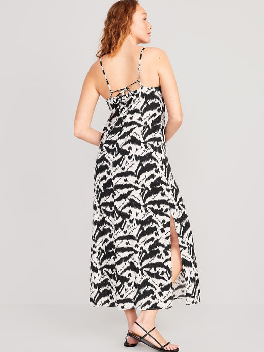 Tie-Back Maxi Slip Dress
