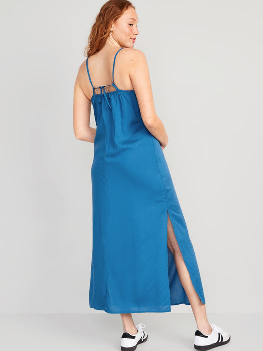 Tie-Back Maxi Slip Dress for Women