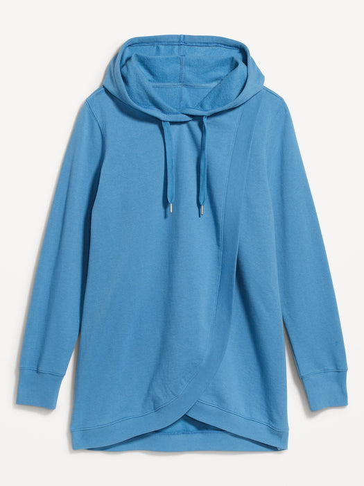 Maternity Cross-Front Nursing Pullover Hoodie