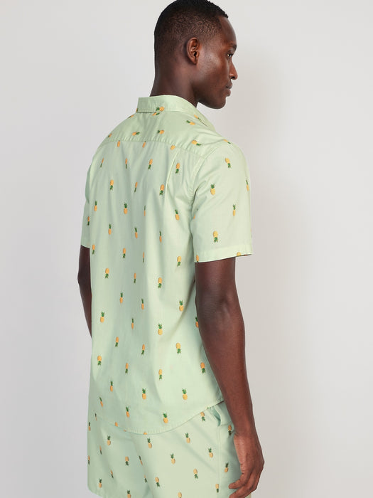 Regular Fit Built-In Flex Everyday Poplin Shirt for Men