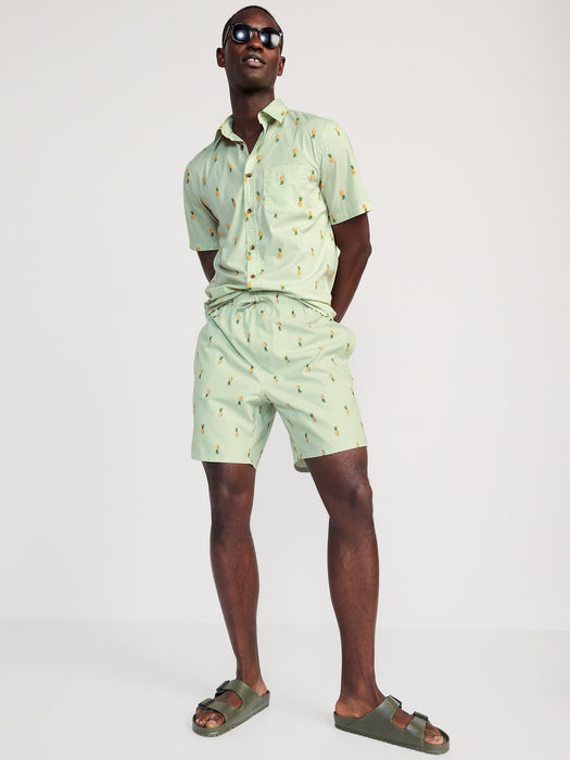 Regular Fit Built-In Flex Everyday Poplin Shirt for Men