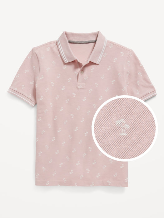 Short-Sleeve Printed Polo Shirt for Boys