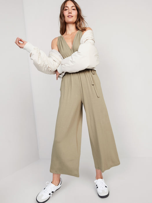 Sleeveless Double-Strap Ankle-Length Jumpsuit for Women