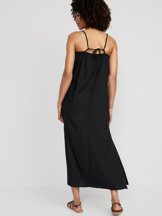 Tie-Back Maxi Slip Dress