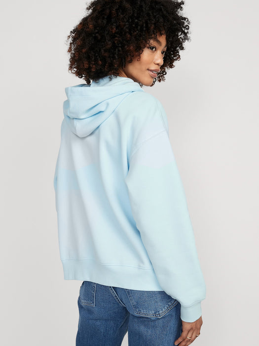 Slouchy Logo Graphic Full-Zip Hoodie for Women