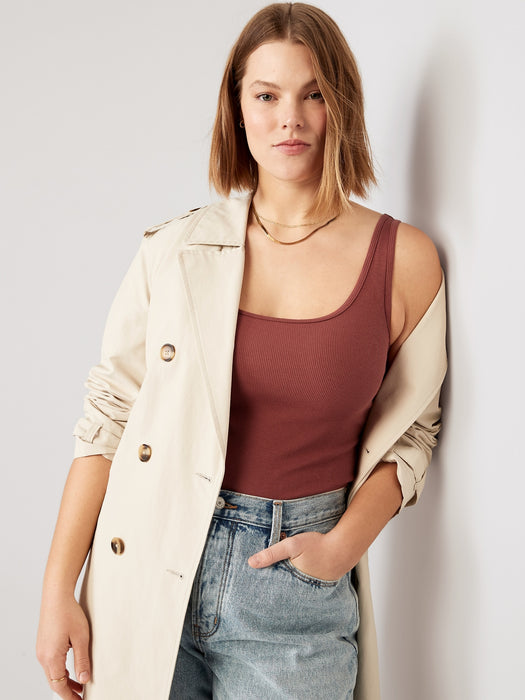 First-Layer Rib-Knit Tank Top for Women