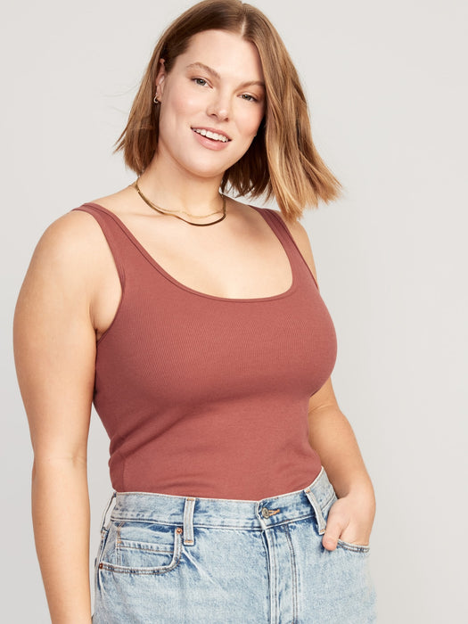 First-Layer Rib-Knit Tank Top for Women