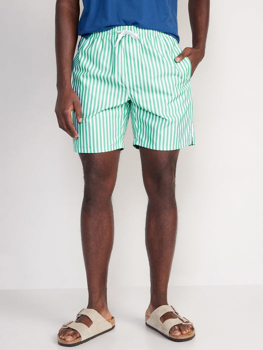 Printed Swim Trunks for Men --7-inch inseam