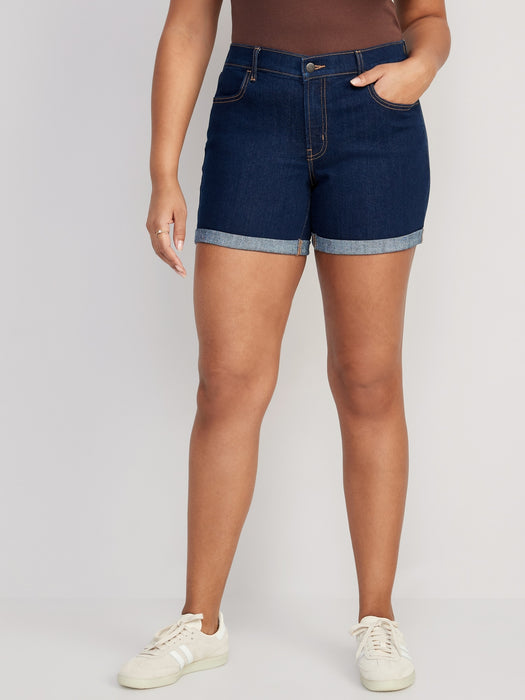 Mid-Rise Wow Jean Shorts for Women -- 5-inch inseam