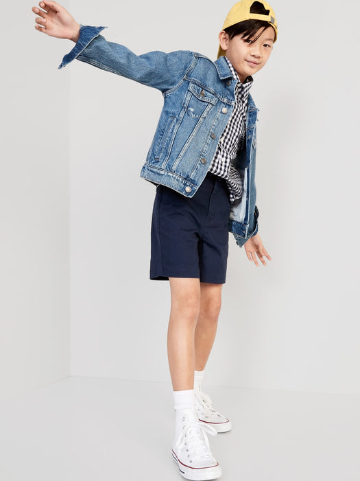 Straight Twill Shorts for Boys (Above Knee)