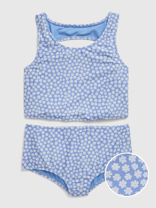 Kids Recycled Cutout Tankini Swim Two-Piece