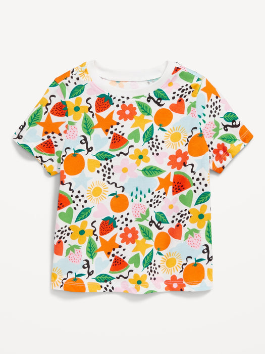 Unisex Printed Crew-Neck T-Shirt for Toddler