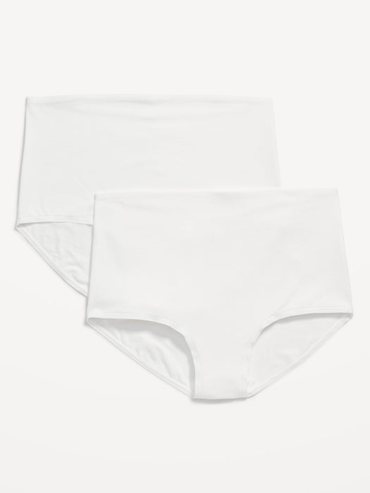 Maternity 2-Pack Rollover-Waist Jersey Hipster Underwear