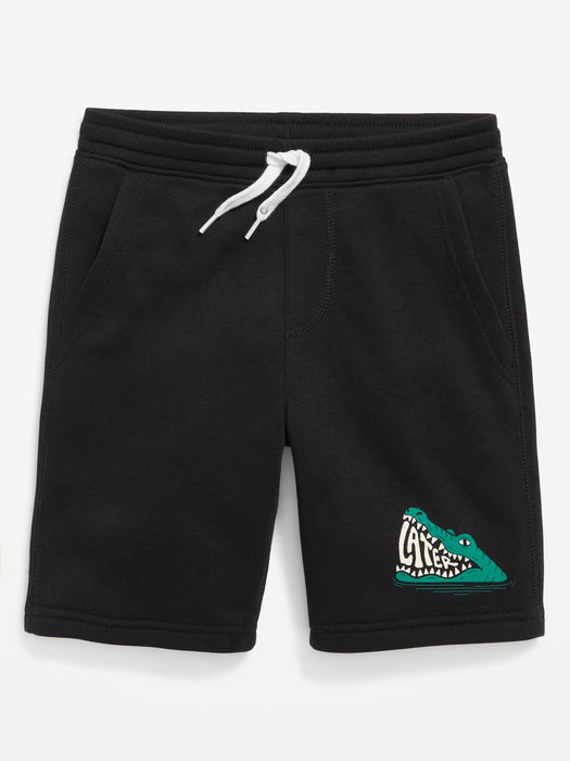 Flat-Front Fleece Jogger Shorts for Boys (At Knee)