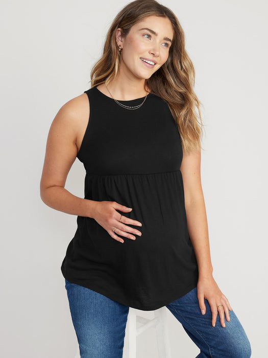 Maternity EveryWear Sleeveless Jersey Peplum Top