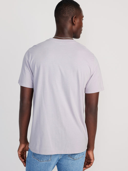Soft-Washed Chest-Pocket Crew-Neck T-Shirt for Men