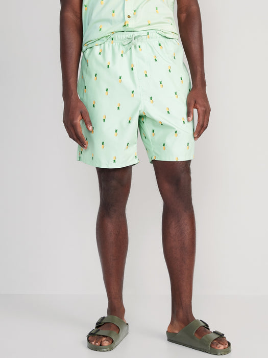 Printed Swim Trunks for Men --7-inch inseam