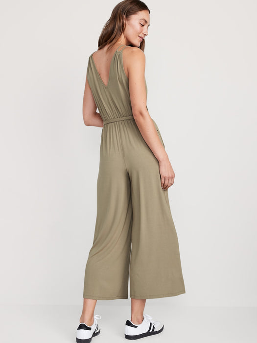 Sleeveless Double-Strap Ankle-Length Jumpsuit for Women