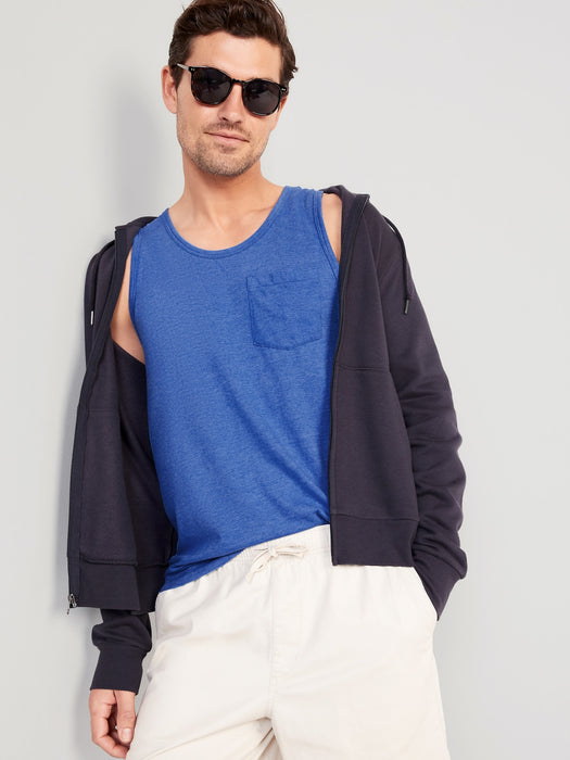 Soft-Washed Chest-Pocket Tank Top for Men