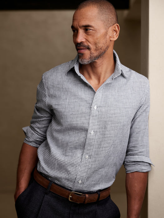 Terme Linen-Cotton Dress Shirt