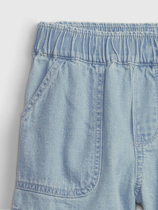 Toddler Pull-On Denim Shorts with Washwell