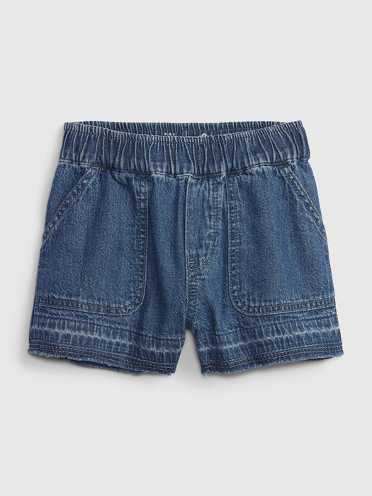 Toddler Pull-On Denim Shorts with Washwell