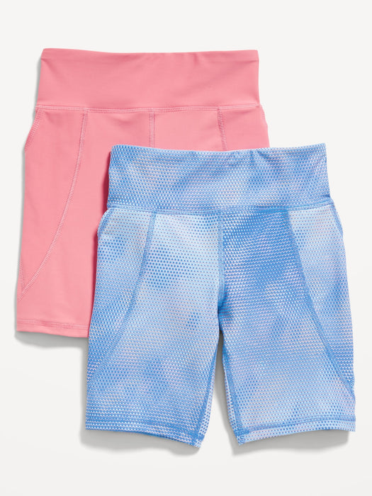 High-Waisted PowerSoft Biker Shorts 2-Pack for Girls