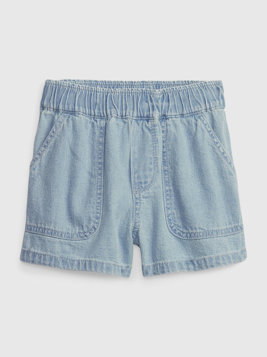 Toddler Pull-On Denim Shorts with Washwell