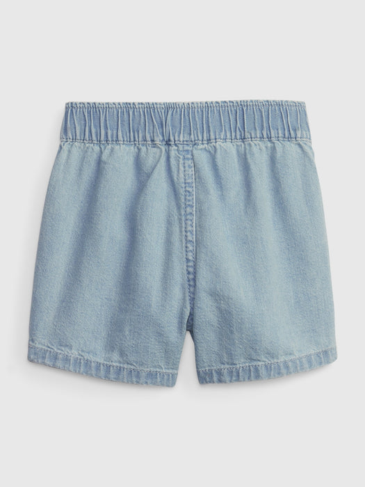 Toddler Pull-On Denim Shorts with Washwell