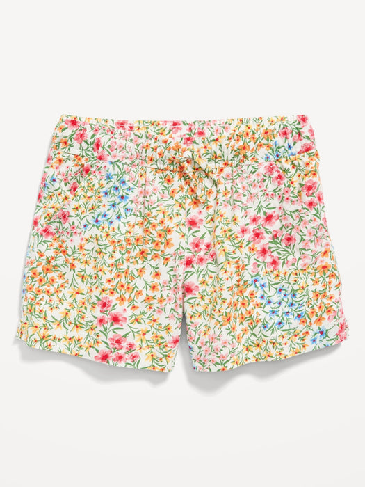 Linen-Blend Drawstring Shorts for Girls