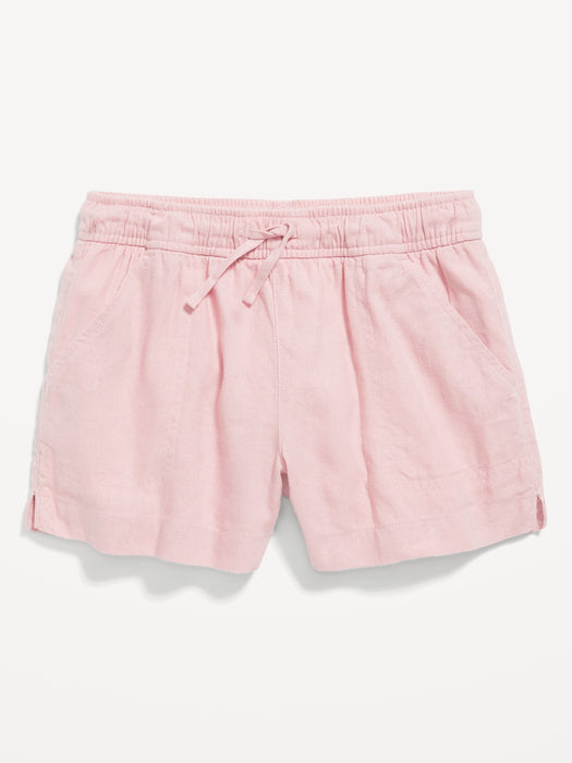 Linen-Blend Drawstring Shorts for Girls