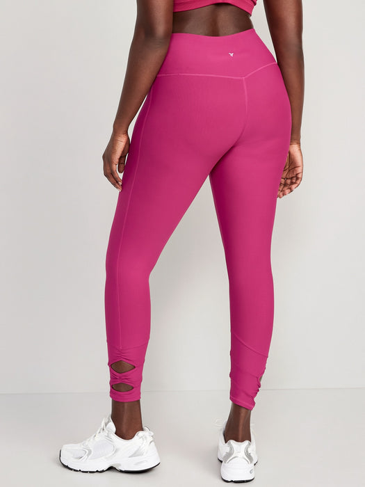 High-Waisted PowerSoft 7/8-Length Side-Cutout Leggings for Women