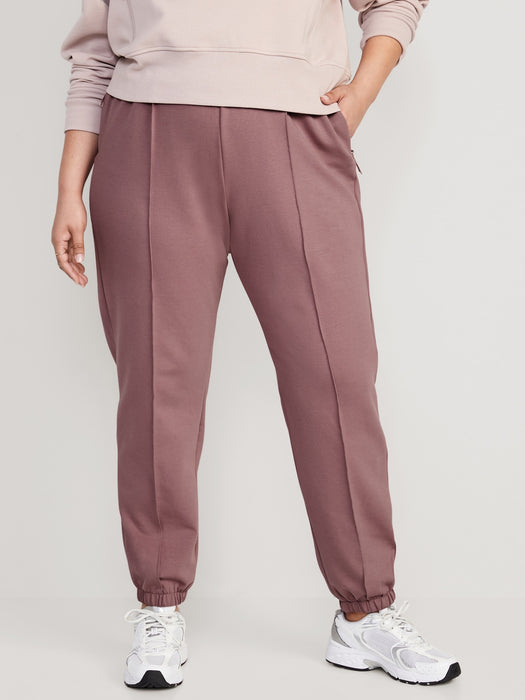 High-Waisted Dynamic Fleece Pintucked Sweatpants for Women