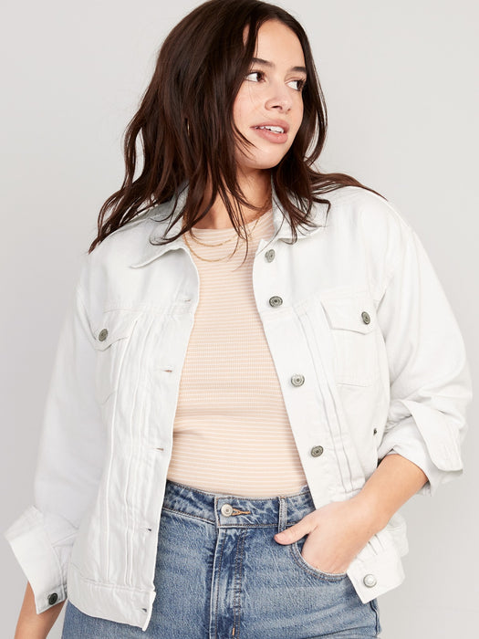 Classic White Jean Jacket for Women