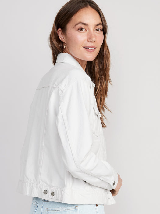 Classic White Jean Jacket for Women