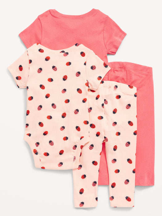 Unisex Bodysuit & Leggings 4-Pack for Baby